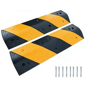 3.33ft Heavy Duty Rubber Curb Ramp 2 Pack, Low Profile Driveway Ramp 2.6" Rise for Garage Sidewalk Car SUV RV Wheelchair