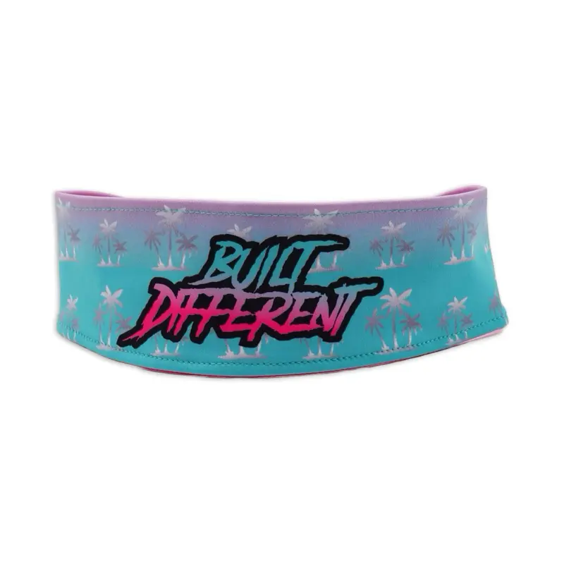 Built Different Brand Moisture Wicking Breathable Cooling Towel Headband for Youth and Adults with Palm Tree Design