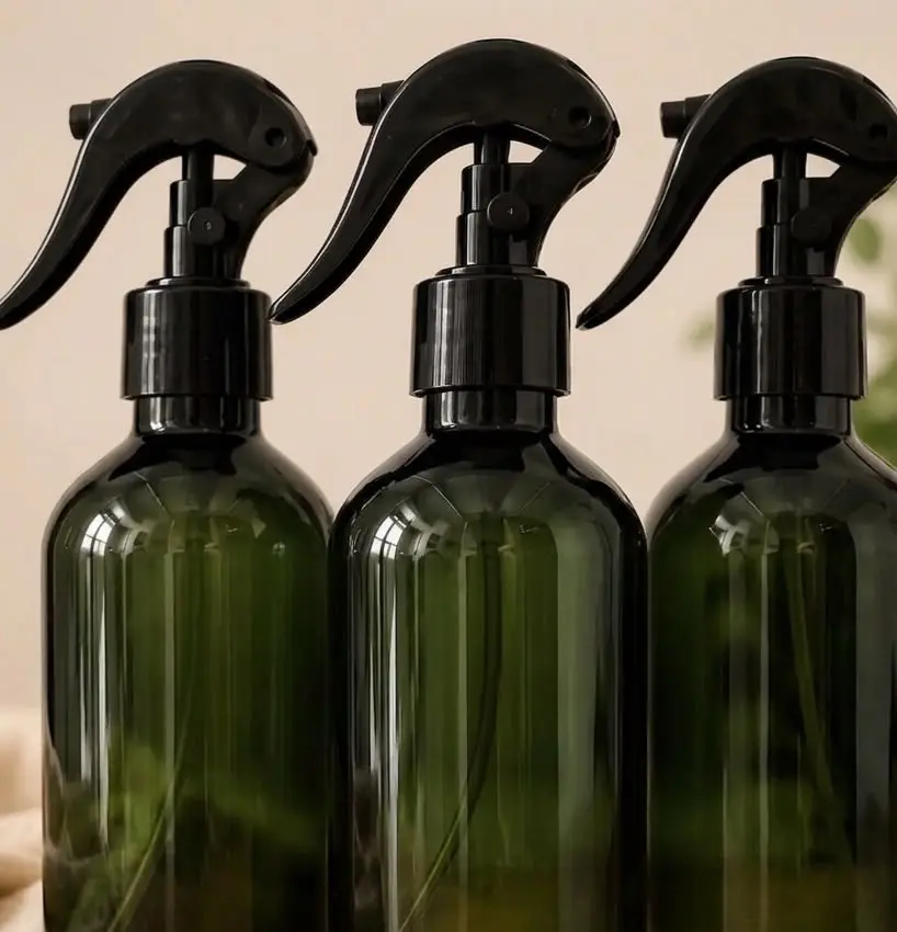 4 Pack- Durable refillable spray bottle with trigger sprayer included  • Suitable for cleaning solutions, room sprays, and DIY mixtures  • Fine mist spray design for even liquid distribution  • Leak-resistant bottle for convenient everyday use