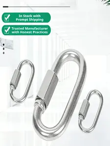 Outdoor Mountaineering Climbing Stainless Steel Connecting Ring Quick Connect Buckle 304 Stainless Steel Quick Connect Ring Load-bearing Connecting Ring