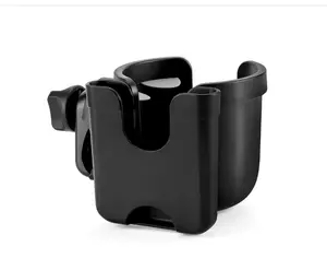 Accmor Stroller Cup Holder with Phone Holder, Bike Cup Holder, Universal Cup Holder for Uppababy Nuna Doona Strollers, 2-in-1 Cup Phone Holder for Stroller, Bike, Wheelchair, Walker, Scooter