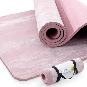 Extra Thick Yoga Mat, 2/5 Inch (10MM),  Rubber and TPE Non Slip Yoga Mats with Strap for Women Men,  Exercise Mat for Yoga, Pilates and  Workout