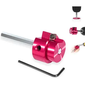 1-Inch PVC Pipe Reamer 1"   with 1/4" Hex Shaft- PVC Socket Saver for Schedule 40 PVC Pipe CPVC ABS Pipe- for Drainage Pipes,  PVC Fittings, Plumbing Tool Fit 1/2" drills
