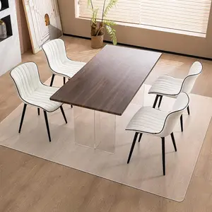 Area Mat for Hard Floor, 4.75'x7' Clear Area Rug for , PVC Non-Slip Floor Protector for Dining Room, Large Anti-Scratch Floor Mats for Kitchen,Laundry Room