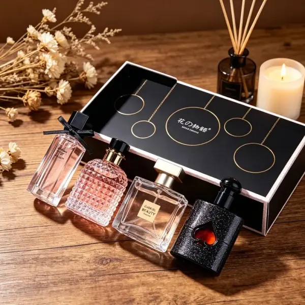 The Story of Flowers 4-Piece Fragrance Set | Vanilla & Tuberose | 30ml+3x25ml | Elegant Sweet Scent | Daily Wear & Night Party | long lasting women perfumes, perfumes para mujer