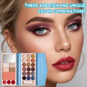 4-in-one Multifunctional Makeup Palette, mongoose BlushEyeshadow Lipstick All-in-One, Mixed ColorSystem, Paste Form, Beauty Kit for Full Makeover kit Waterproof Matte Lip Liner Pencil Cosmetic 1Set# polite society blush Glossy