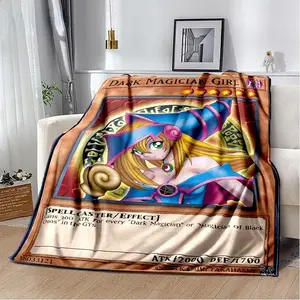 Yu-Gi-Oh Cartoon Blanket Classic MONSTER CARD Throw Blanket Birthday Christmas Gift Bedroom Sofa Travel Camping Warm Blanket
