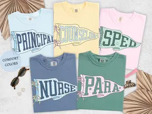 Custom School Staff Team Shirt Comfort Colors, Principal Tee, Counselor Tee, SPED Shirt, Nurse TShirt, Para TShirt, Teacher Gift, Back To School Tee, Full Sizes