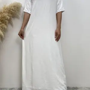 Women's Solid Color Plain Zipper Back Nightdress, Casual Soft Comfortable Loose Relaxed Half Sleeve Round Neck Nightgown for All Seasons, Lady's Sleepwear Loungewear for Indoor Wear