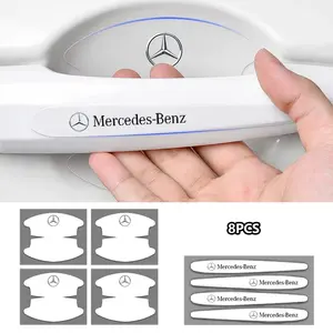 Universal Car Door Handle Scratch Protection Stickers, Transparent Anti-Collision Strips for Mercedes Benz B/c/e-Class, 8-Piece Set