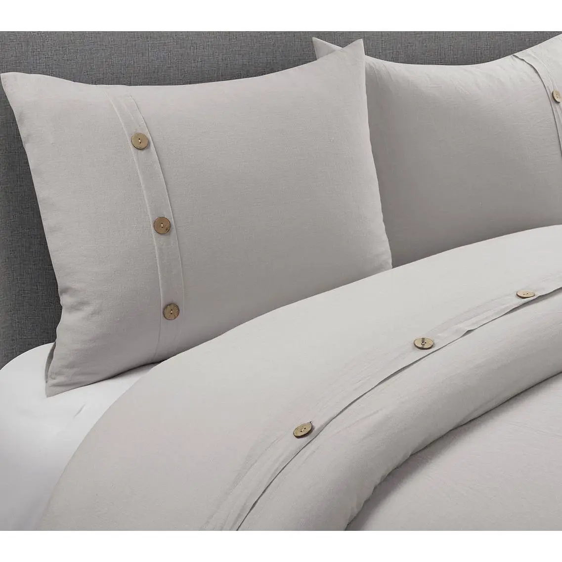 Belgian Flax Duvet Cover 3-Piece Set King/CK byLush Decor
