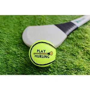 Championship Match Yellow Sliotar Size 5 | Play Hurling Logo