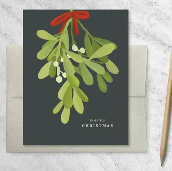 Mistletoe Christmas Cards: Boxed Holiday Greeting Cards