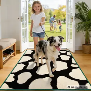 BSICPRO Dog Door Mat for Muddy Paws, Dirt-Trapping Non-Slip Washable Front & Back Doormat for Entryway, Absorbent Quick-Dry Mud Mat for Dogs apartment accessory aesthetic room decor rugs easy care large area mat