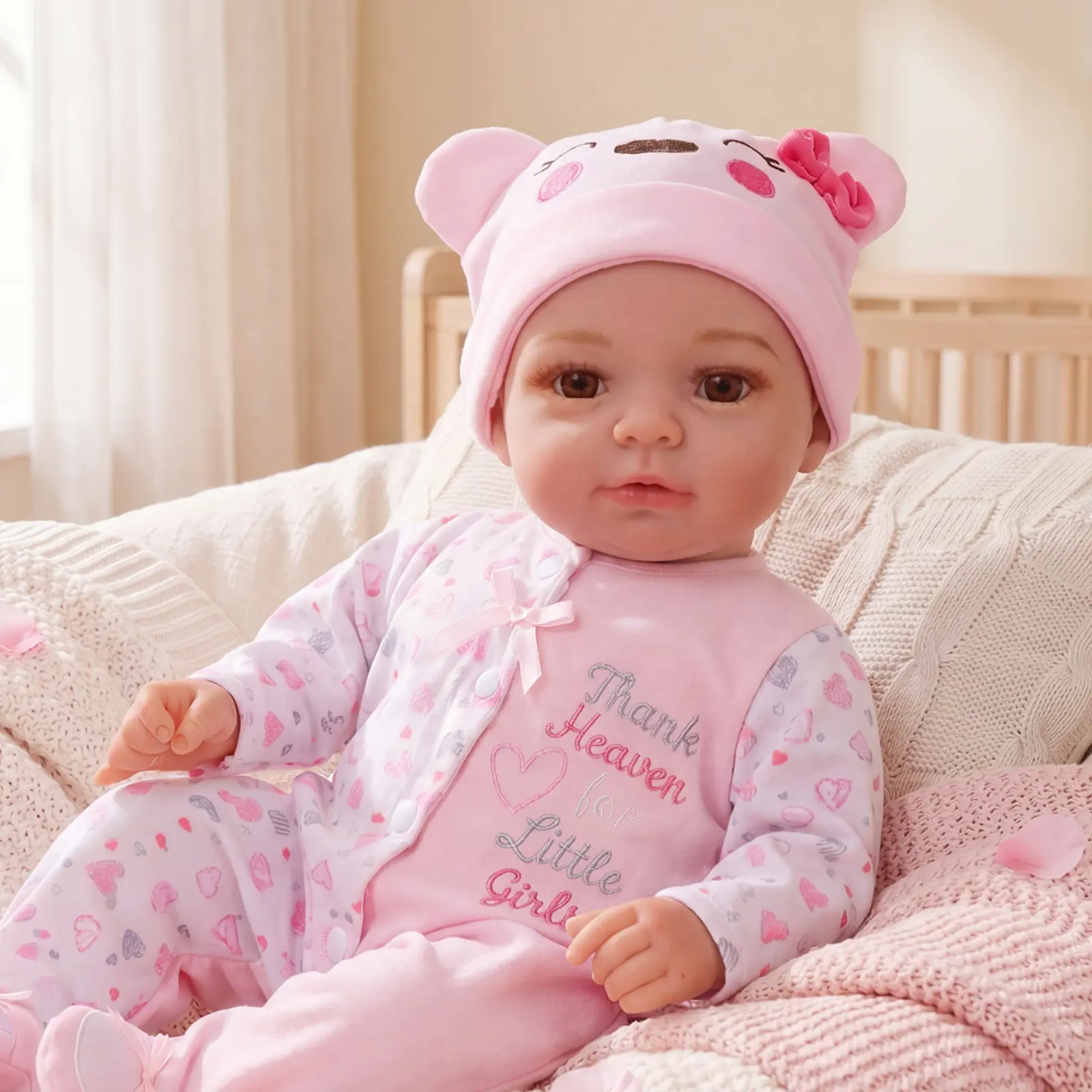 #Summervibes#DealsForYouDays BABESIDE Lifelike Reborn Baby Dolls 17Inch Fabric Body & Vinyl Limbs Real Life Baby Dolls with Toy Accessories for Kids Age 3+ Perfect Gifts for Mother's Day Valentine's Day Children's Day & Christmas