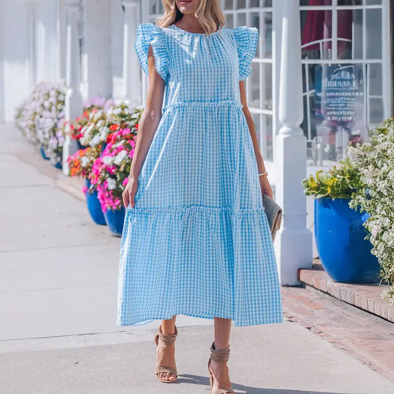 navy blue gingham dress - TikTok Shop navy blue gingham dress - TikTok Shop