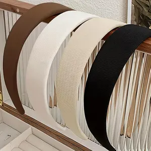 Women's Anti-Slip Fashion Headbands Set, Elastic Hair Bands for Girls, Autumn Stylish Hair Accessories, 4 Pieces Pack, Chic Headbands