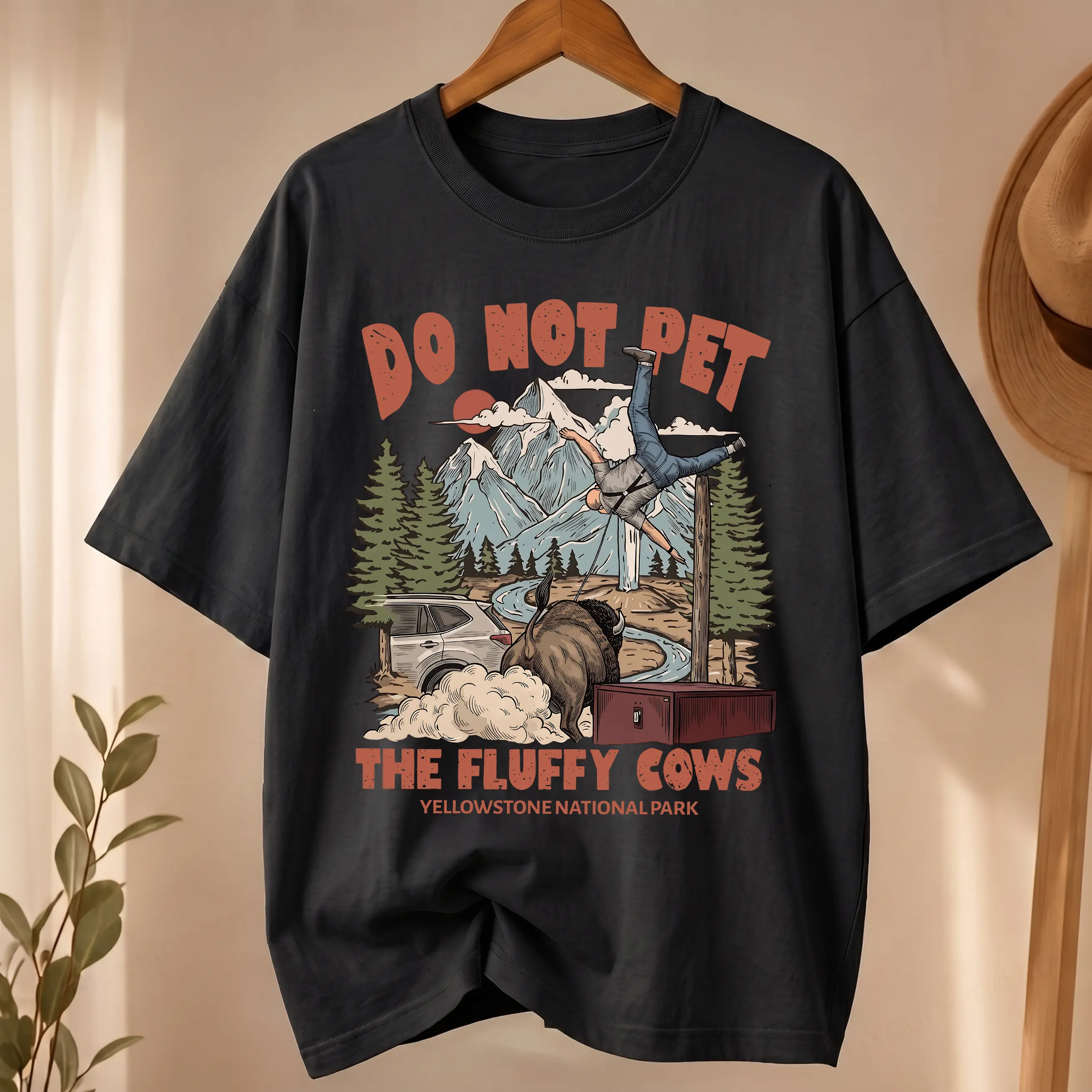 Do Not Pet The Fluffy Cows Funny Shirt