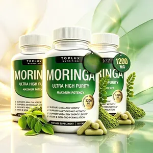 Moringa Capsules 1200mg - Pure Moringa Powder for Immune, Gut health 90 Capsules