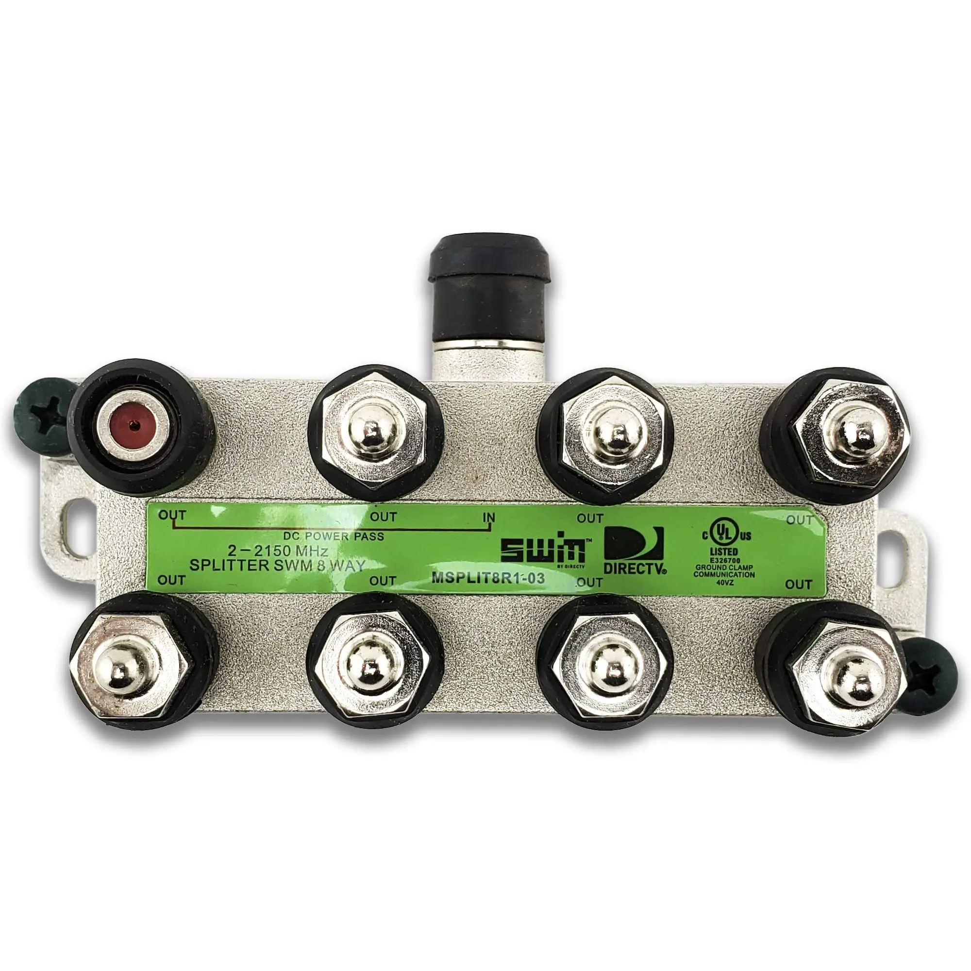 DirecTV 8-Way Wide Band Coaxial Splitter for SWM LNB