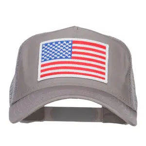 White American Flag Patched Mesh Cap