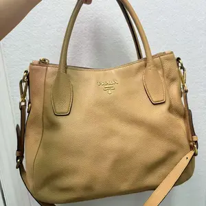 Pre-owned France Tote Bags Prada — Saffron Yellow All Leather Handbag（SZH06931）