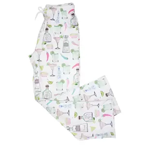 Tequila Margarita Pajama Pants Unisex - Cute Cocktail Print Lounge Pants All Season Sleepwear Soft Comfortable Breathable Cool Summer Warm Winter - Fun Tequila Lover PJ Bottoms Men Women