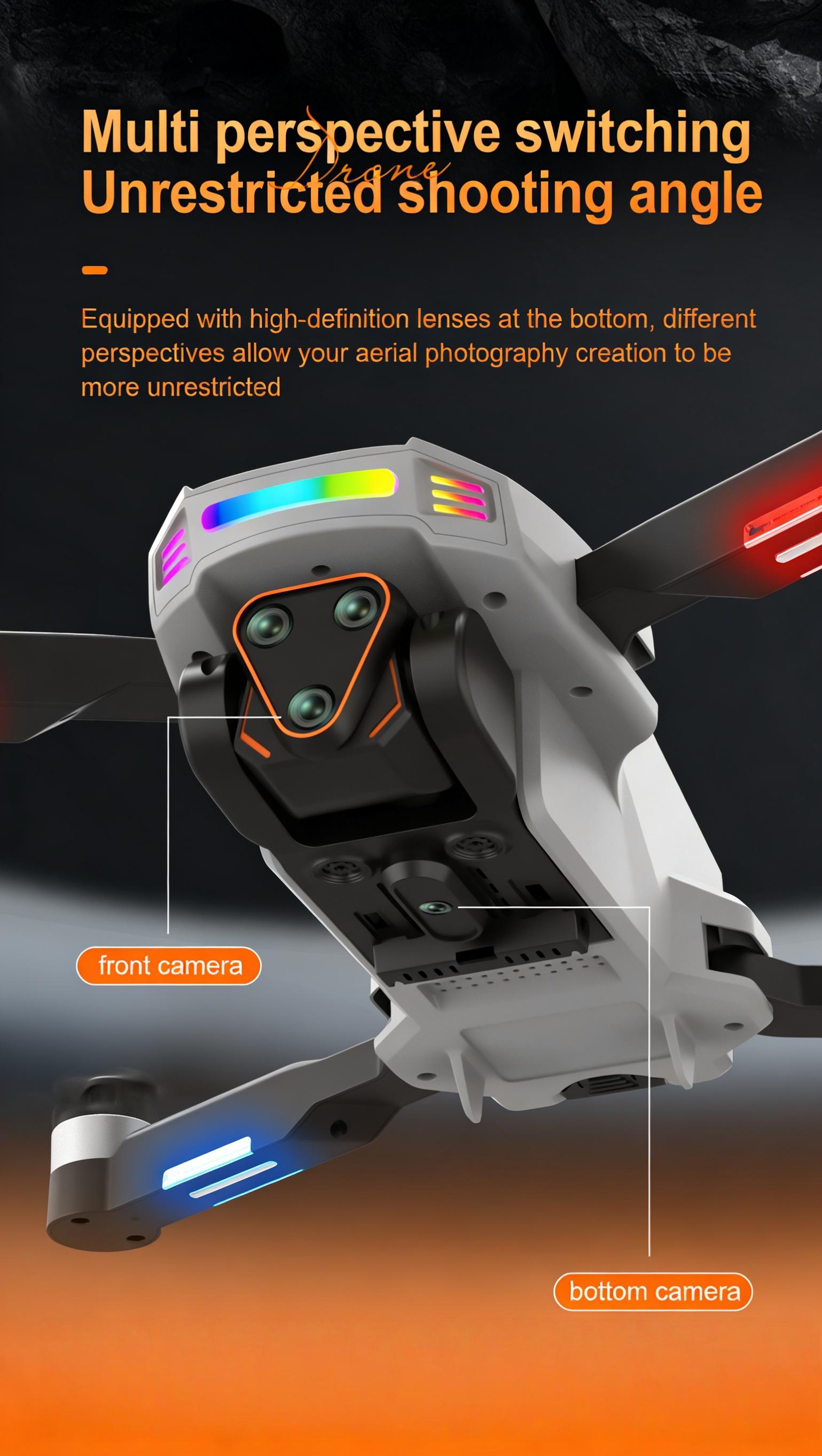 LF666PRO Drone with 4.5 inch independent dispaly  LCD Screen, Dual Camera & 50x Zoom | Optical Flow, Smart Obstacle Avoidance & Gesture Photo | RC Quadcopter for Beginners, Birthday Gift