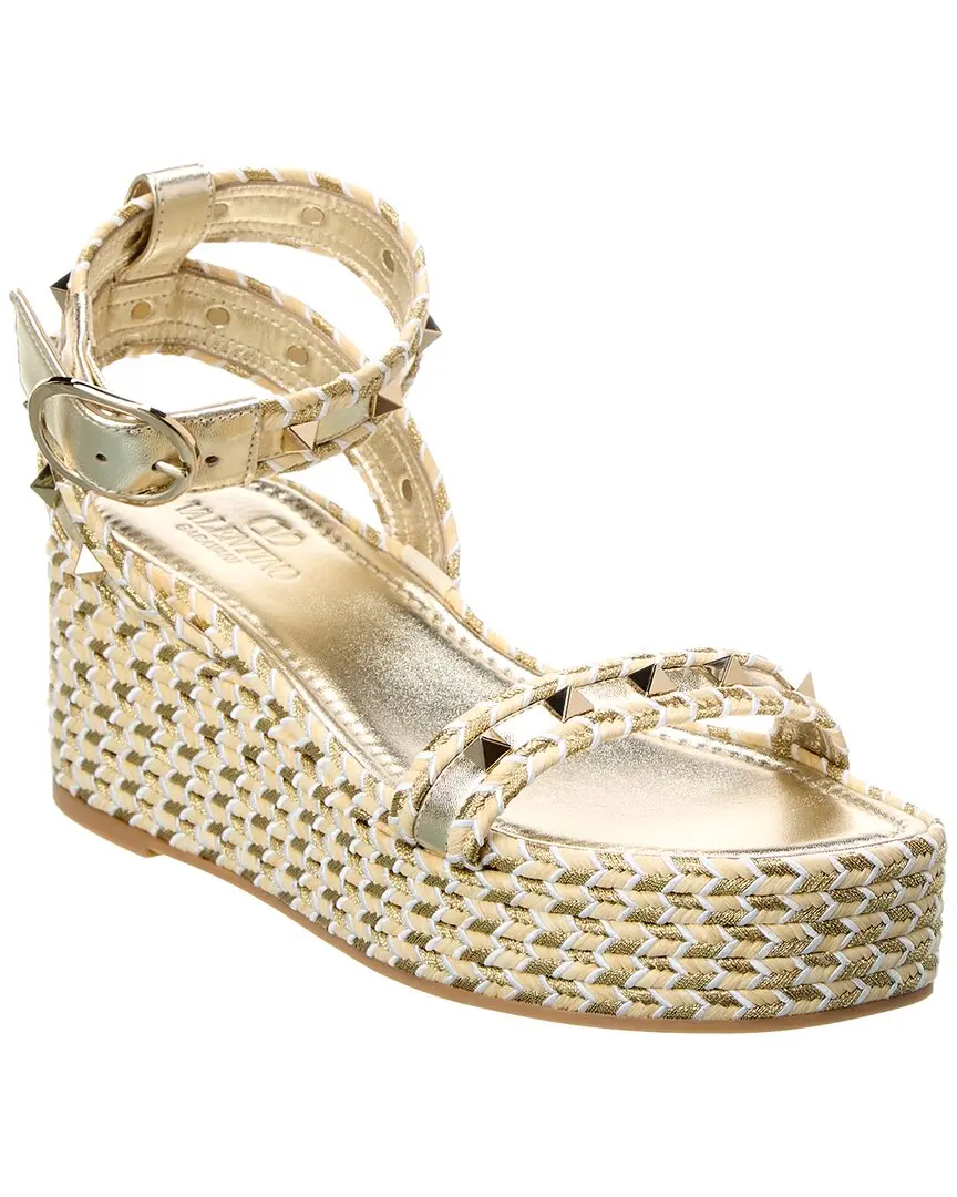 Valentino Rockstud 65 Leather Platform Sandal