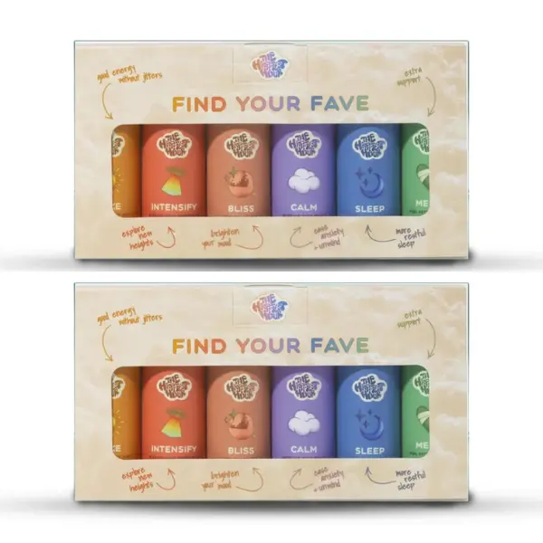 2 x Variety Packs -  Featuring 2 of Each Six (12-Total) Wellness Vitamins Health Supplement Shots: Wake, Intensify, Bliss, Calm, Sleep, Mend