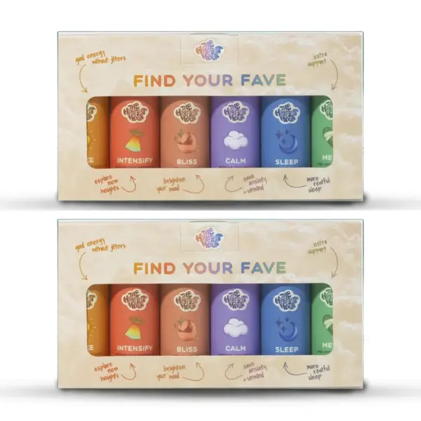 2 x Variety Packs - Featuring 2 of Each Six (12-Total) Wellness Vitamins Health Supplement Shots: Wake, Intensify, Bliss, Calm, Sleep, Mend