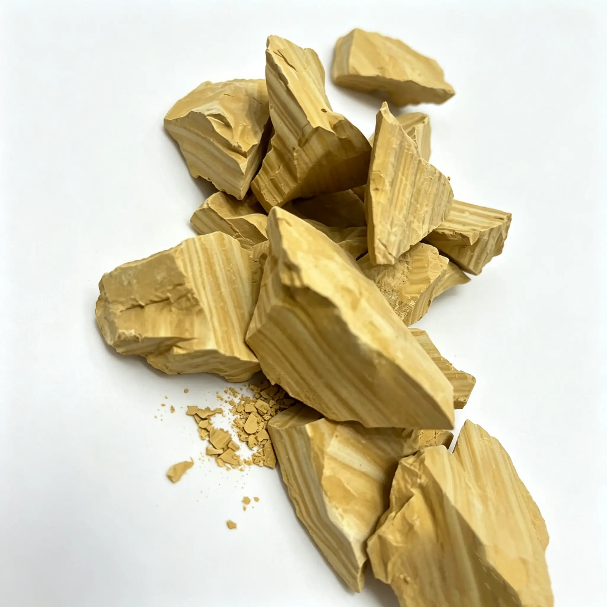 Natural Kaolin Clay, Multi-layer Loess Chunks Food Grade & Cosmetic Grade Slightly Sticky Texture 7 Oz (200g)