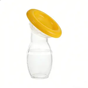 Silicone Breast Pump & Silicone Lid 5oz/150ML, Breastfeeding Accessory, BPA-Free, Easy Clean, Portable Design