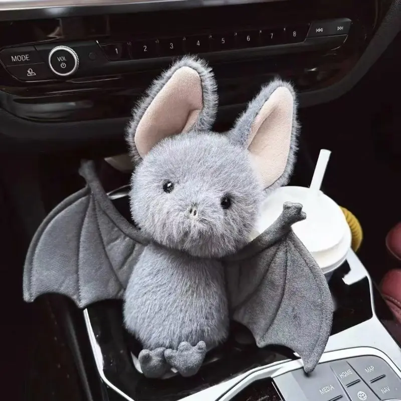 Cute Halloween Bat Pig Soft Plush Toy - Halloween Fun, Quirky Look, Dorm Room Gift for Girls, Stress Relief Stuffed Animal, Holiday Decorations Piece