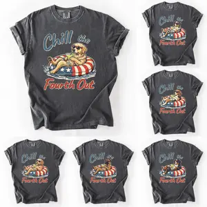 Comfort Colors 50+ Dog Funny 4th of July Shirt, Chill the Fourth Out Shirt, Merica Golden Retriever Shirt, 4th of July Australian Shepherd Dog Shirt, Dog Mom Gift, Patriotic Dog Tee, 4th of July Gift, 4th of July Shirt, 4th of July Dog, Pepper - AL