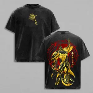 Seven Deadly Sins Escanor Oversized Tee Who Decided That Pride Sin Retro Graphic Heavy Cotton Unisex Vintage Washed Crewneck Top Anime Streetwear Casual Daily Fashion Perfect Gift for Seven Deadly Sins Fans