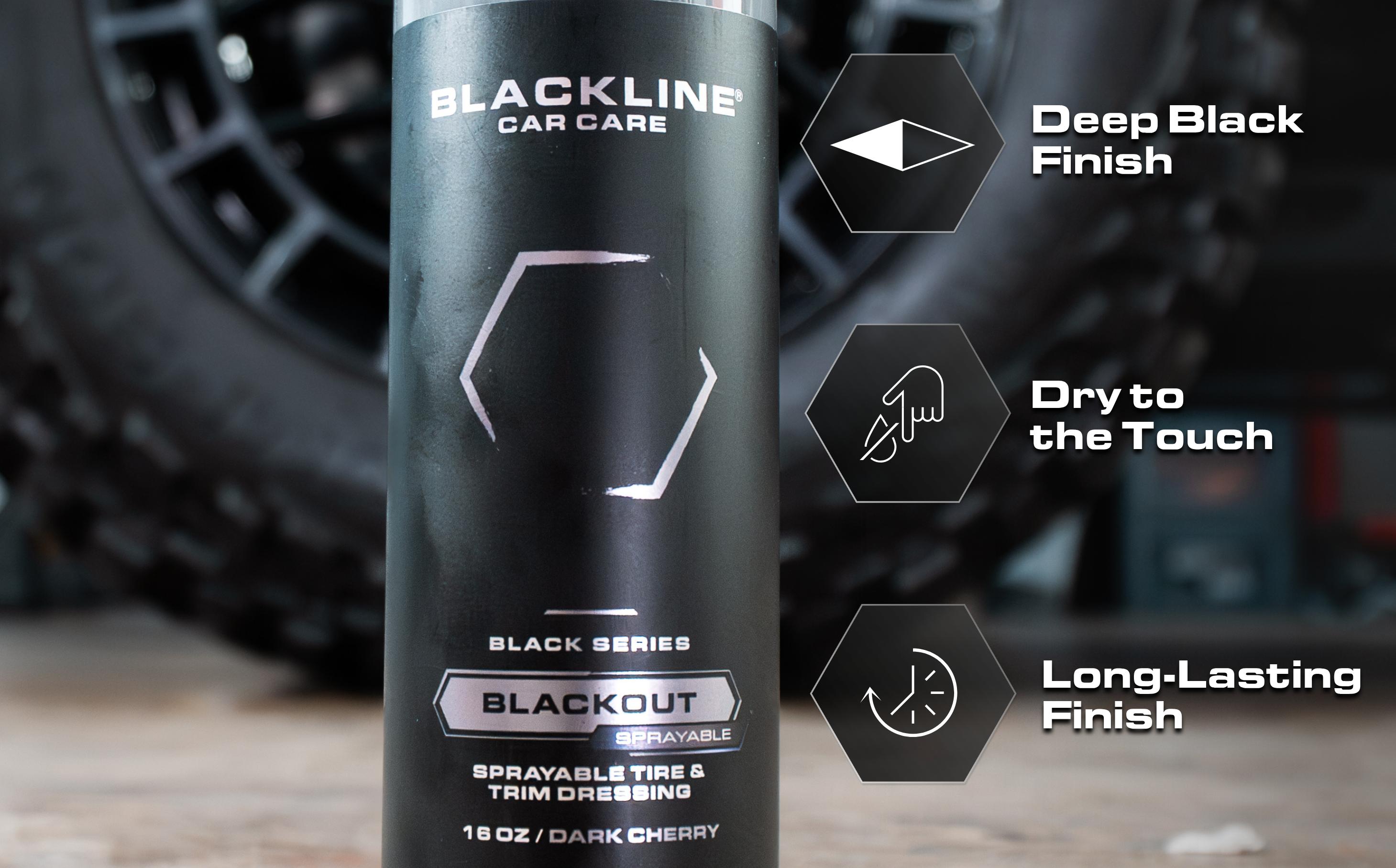 BLACKLINE Blackout Trim & Tire Dressing Bundle – Deep Black No-Sling Shine, Gel & Sprayable Kits with Wheel N' Tire Cleaner, Wheel Mitt & Pro Brush Sets, Complete Wheel Detailing Systems BLACKLINE Blackout Trim & Tire Dressing Bundle – Deep Black No-Sling Shine, Gel & Sprayable Kits with Wheel N' Tire Cleaner, Wheel Mitt & Pro Brush Sets, Complete Wheel Detailing Systems