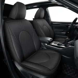 Seat Covers Custom Fit for Toyota Highlander 2020-2025 (Black, 3 Rows 8 Seats)