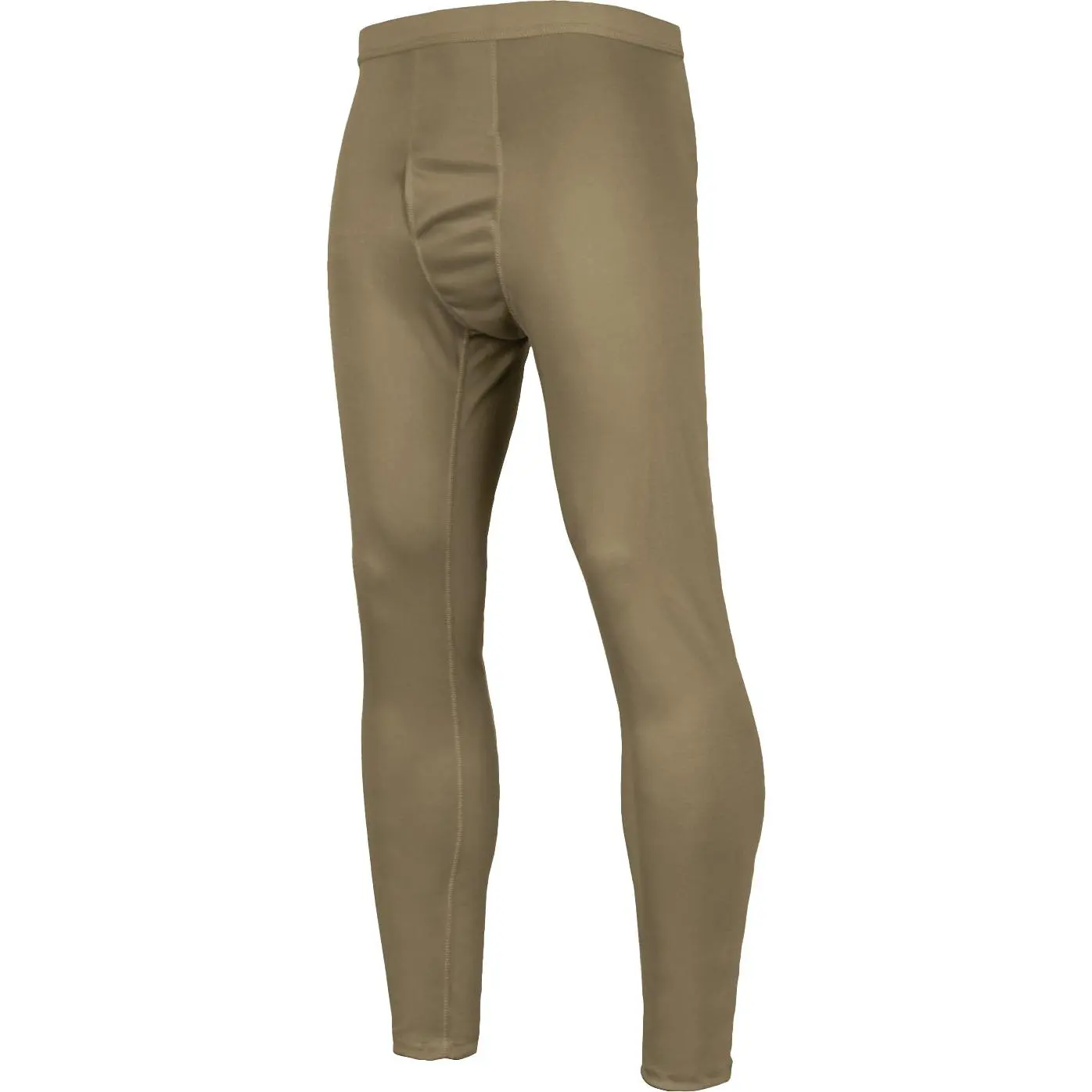 Coyote Brown ECWCS Generation 3 Silk Weight Base Layer Pants for Menswear Male, Polyester-Elastic Lightweight Moisture-Wicking Anti-Microbial Outdoor Sports Bottoms with Access Fly, Thermal Bottoms, Cold Weather