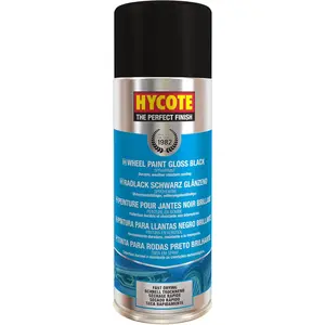 Gloss Black Wheel Spray Paint 13.5 Oz 400ml Fast Drying for Automotive Rims Durable Weather Resistant Finish Suitable for Alloy Steel Plastic All Surfaces