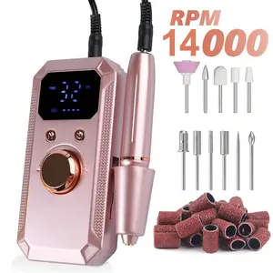 Electric Nail Drill Set Rechargeable USB, 32 Speed Adjustable, Portable, Compact Pedicure & Manicure Tools, Home Salon Use, Professional Nail Care, Nail Drill Machine, Nail Grinding Tool, Nail Art Tools