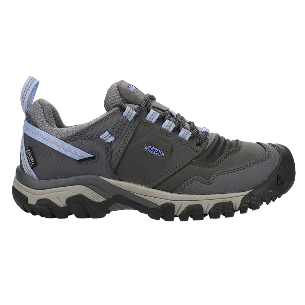 KEEN Womens Ridge Flex Waterproof Hiking Hiking Sneakers Shoes - Grey