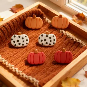 Women's Halloween Vintage Pumpkin Earrings Set (3 Pairs)! Cute Acrylic Party Gift Elegant Jewelry