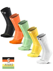 Men's Elite Athletic Crew Socks for Fall & Winter - Thick Terry Cushion  Professional for Running  Anti-Slip & Wear-Resistant  Ankle Support High-Stretch Cuff (No Leg Marks)  Perfect Gift for Guys