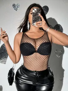 Women's Sexy Transparent Mesh Dress, Slim-Fitting Summer Swimwear, Hollow Out Festival Beach Wear, Plain Pattern, All Seasons, Mesh Cover Up