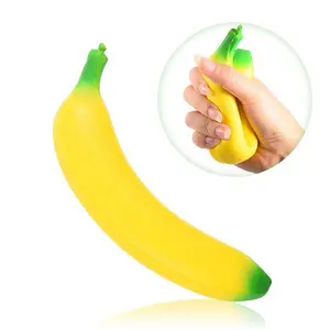 Banana Shape Stress Relief Toy, Creative Fruit Squeeze, Decompression Squeeze, Soft Sensory Fidget Toy for Kids and Adults, Perfect Gift for Holidays, Squishies