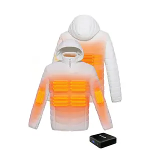 ANTARCTICA GEAR Heated Jacket Lightweight Heating Jackets with 12V/5A Power Bank, 6 Areas Winter Coat for Men and Women Cold Weather Outerwear