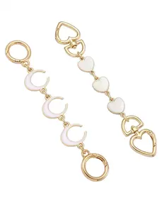 Heart & Moon Design Handbag Chain Extender, Novelty Handbag Extension Chain, Women and Girls Handbag Shoulder Strap Extender