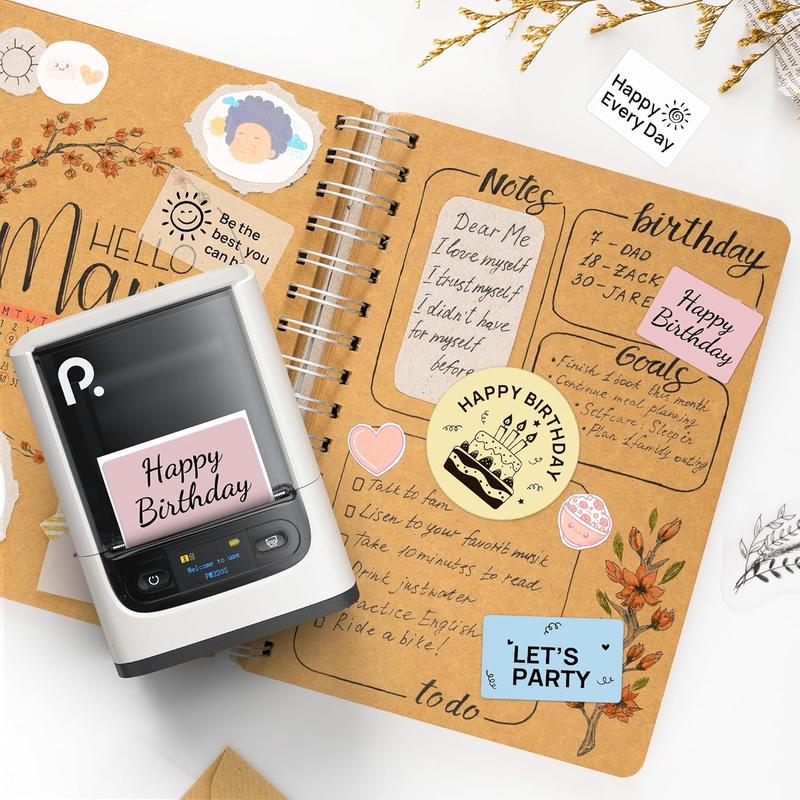 Thermal Labels for  PM220S Label Maker, 2 inch (50mm) Thermal Label, , Multi-Purpose Label Tape, 1 Roll of 150 Self-Adhesive Thermal Paper Gradient