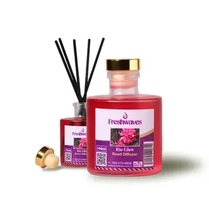 Freshwaves Rio Glow Reed Diffuser 150ml Ultrasonic Misting for Tropical Aromas & Ambient Lighting Ideal for Wellness Sanctuary